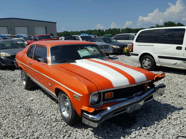 1Y27H3W225574 - 1973 CHEVROLET NOVA ORANGE photo 1