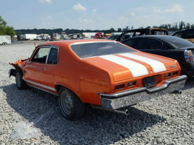 1Y27H3W225574 - 1973 CHEVROLET NOVA ORANGE photo 3