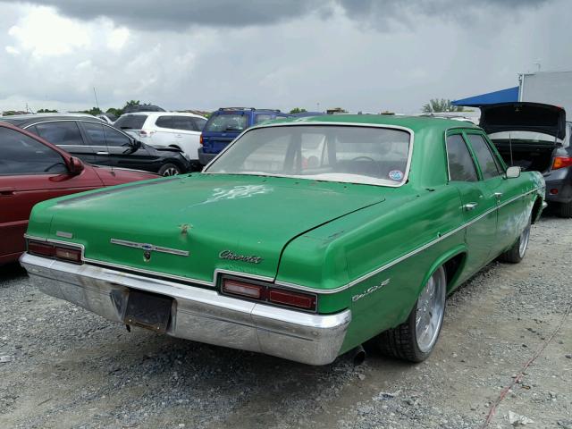 155696S279504 - 1966 CHEVROLET BEL AIR GREEN photo 4