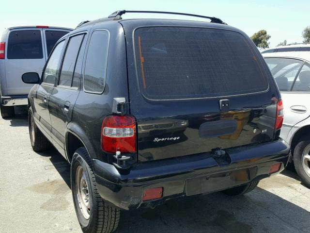 KNDJB723X15691301 - 2001 KIA SPORTAGE BLACK photo 3