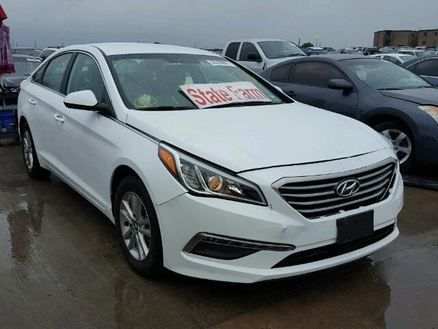 5NPE24AF9FH188720 - 2015 HYUNDAI SONATA SE WHITE photo 1