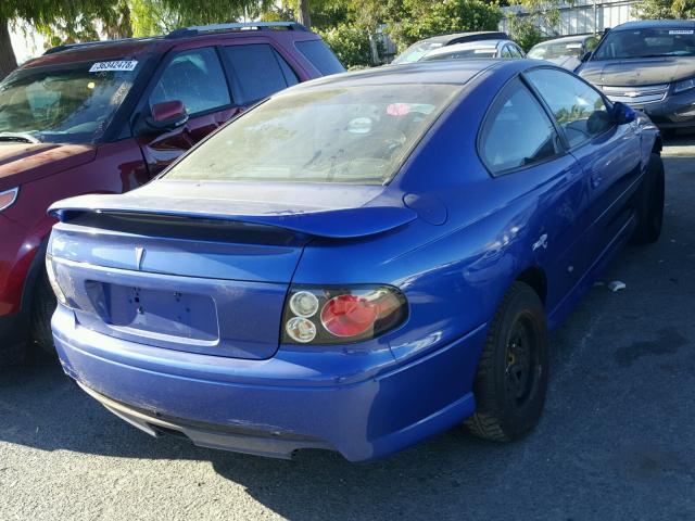 6G2VX12U96L516119 - 2006 PONTIAC GTO BLUE photo 4