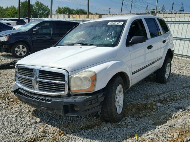 1D4HB38N54F189491 - 2004 DODGE DURANGO ST WHITE photo 2