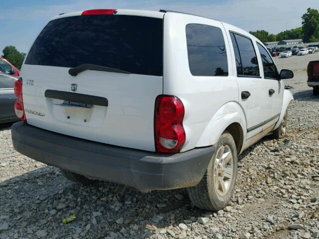 1D4HB38N54F189491 - 2004 DODGE DURANGO ST WHITE photo 4