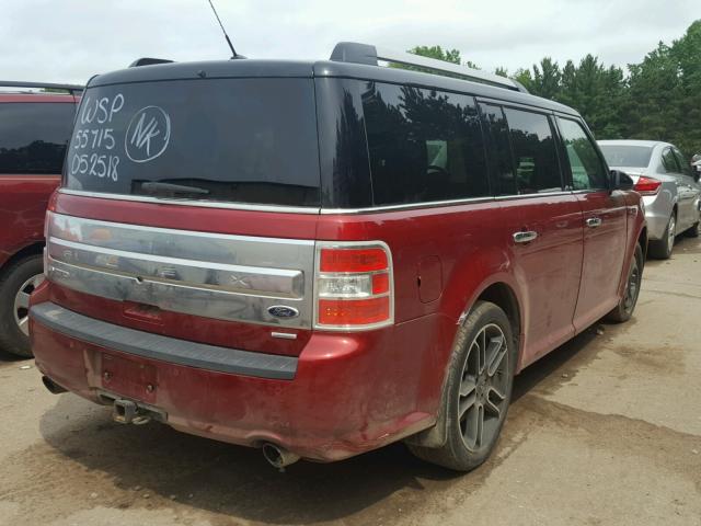 2FMHK6DT4EBD20881 - 2014 FORD FLEX LIMIT RED photo 4