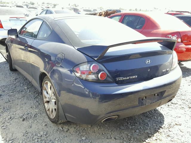 KMHHN66F28U287666 - 2008 HYUNDAI TIBURON GT BLUE photo 3