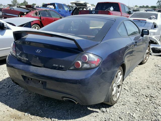 KMHHN66F28U287666 - 2008 HYUNDAI TIBURON GT BLUE photo 4