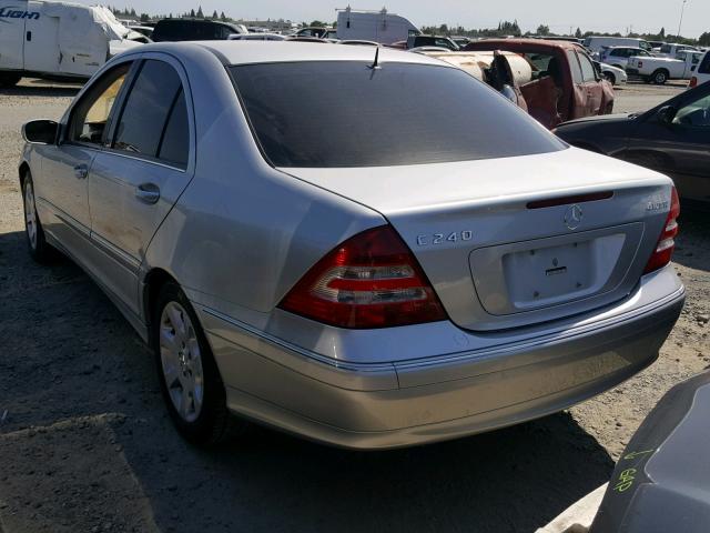 WDBRF81J15F671739 - 2005 MERCEDES-BENZ C 240 4MAT SILVER photo 3