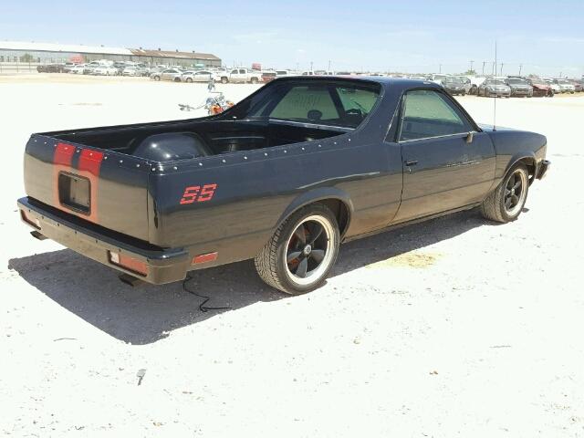 1GCCW80H0DR100424 - 1983 CHEVROLET EL CAMINO BLACK photo 4