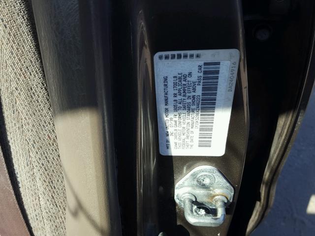 1Y1SK5286XZ446223 - 1999 CHEVROLET GEO PRIZM 棕色 照片 10