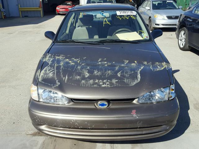 1Y1SK5286XZ446223 - 1999 CHEVROLET GEO PRIZM 棕色 照片 9