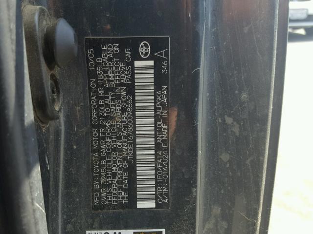 JTKDE167860098662 - 2006 TOYOTA SCION TC 灰色 照片 10