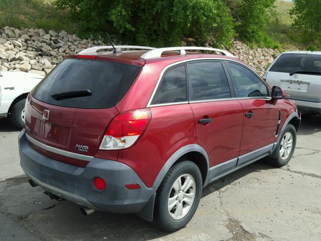 3GSDL43N09S596843 - 2009 SATURN VUE XE RED photo 4