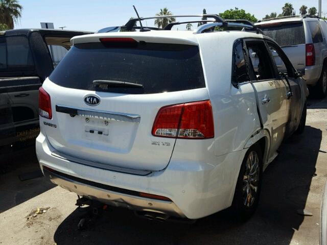 5XYKW4A21CG253678 - 2012 KIA SORENTO SX WHITE photo 4