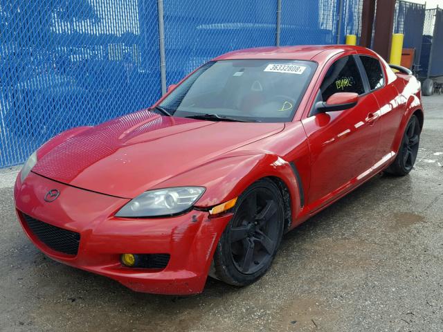 JM1FE17N840102865 - 2004 MAZDA RX8 RED photo 2