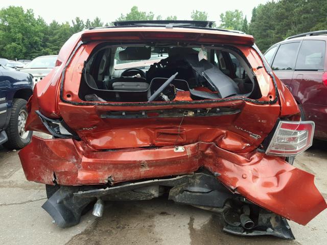 2FMDK49C48BA93823 - 2008 FORD EDGE LIMIT ORANGE photo 9