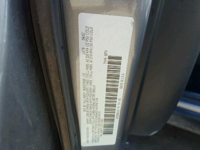 4S4BP61C287310360 - 2008 SUBARU OUTBACK 2. GRAY photo 10