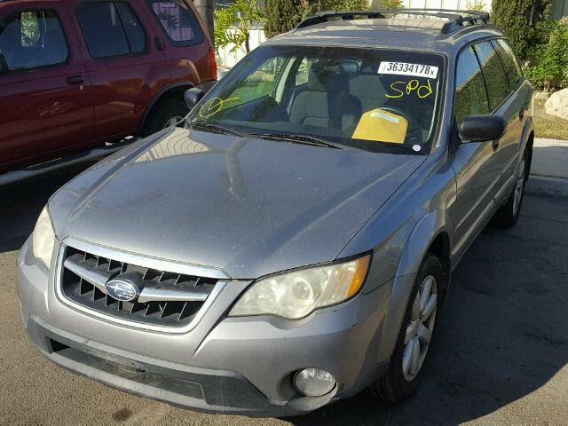 4S4BP61C287310360 - 2008 SUBARU OUTBACK 2. GRAY photo 2