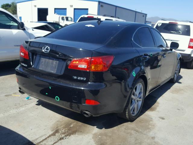 JTHBK262775045049 - 2007 LEXUS IS250 BLACK photo 4