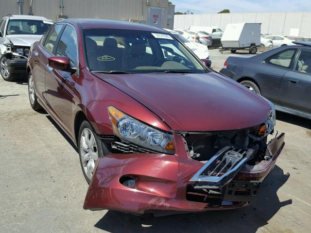 1HGCP36838A058795 - 2008 HONDA ACCORD EXL MAROON photo 1