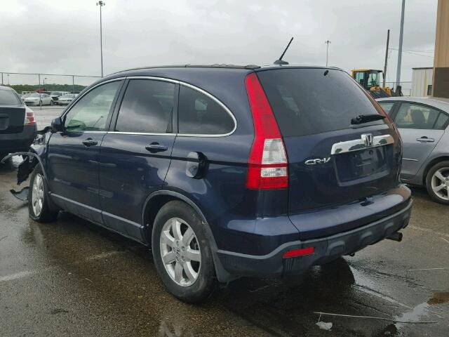 JHLRE48798C051009 - 2008 HONDA CR-V EX-L BLUE photo 3