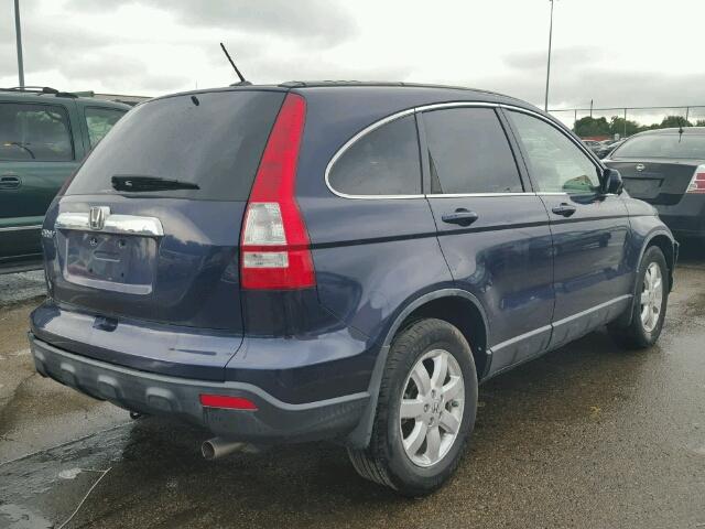 JHLRE48798C051009 - 2008 HONDA CR-V EX-L BLUE photo 4