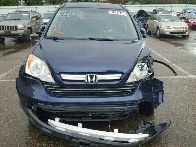 JHLRE48798C051009 - 2008 HONDA CR-V EX-L BLUE photo 9