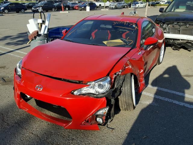 JF1ZNAA1XG9702943 - 2016 TOYOTA SCION FR-S RED photo 2