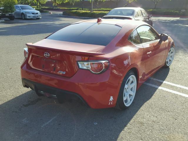 JF1ZNAA1XG9702943 - 2016 TOYOTA SCION FR-S RED photo 4