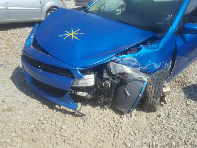 1C3CDFBB3FD404998 - 2015 DODGE DART SXT BLUE photo 9