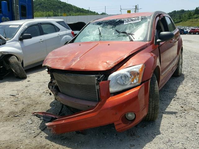 1B3HE78K57D600567 - 2007 DODGE CALIBER R/ ORANGE photo 2