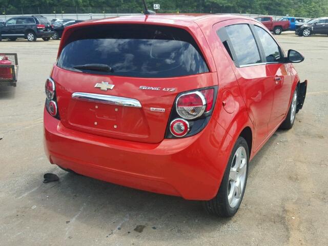 1G1JE6SB7C4222936 - 2012 CHEVROLET SONIC ORANGE photo 4