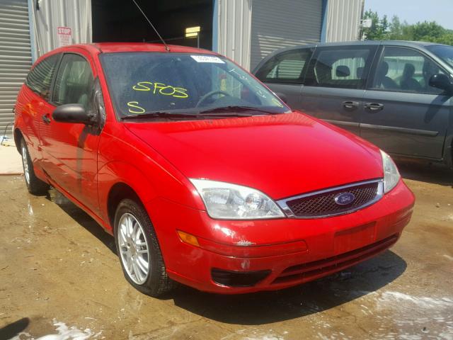 3FAFP31N45R116381 - 2005 FORD FOCUS ZX3 RED photo 1