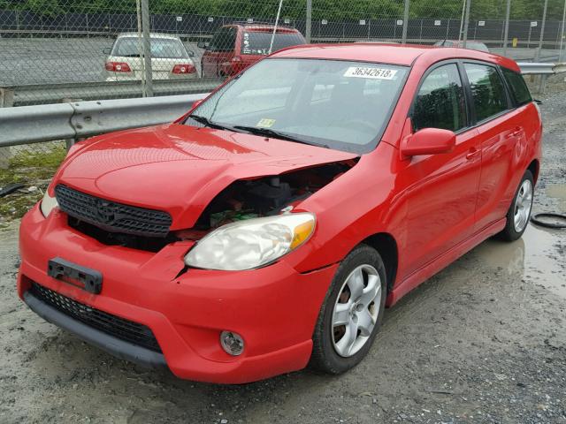 2T1KR32E08C707464 - 2008 TOYOTA COROLLA MA RED photo 2