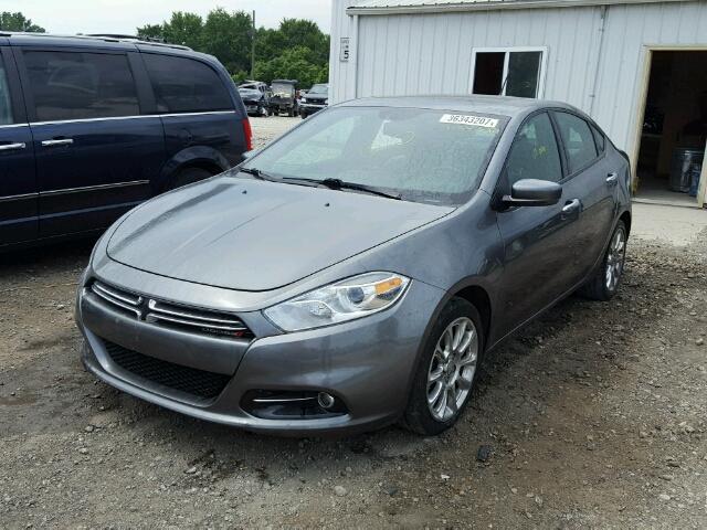 1C3CDFCH1DD316693 - 2013 DODGE DART LIMIT GRAY photo 2