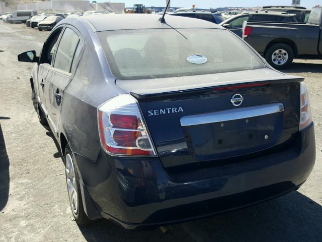 3N1AB6AP0BL653787 - 2011 NISSAN SENTRA 2.0 BLUE photo 3