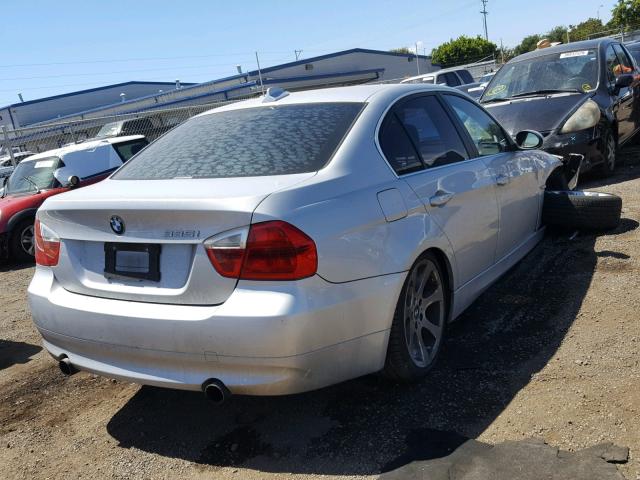 WBAVB77598NH79651 - 2008 BMW 335 I SILVER photo 4