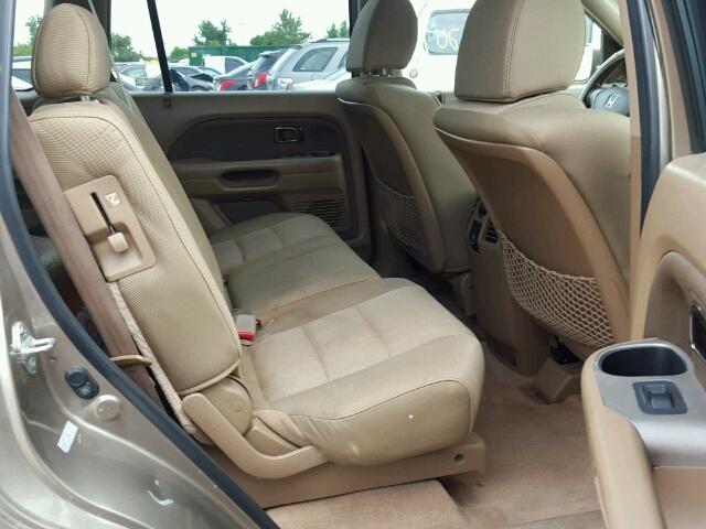 5FNYF18248B040592 - 2008 HONDA PILOT VP BEIGE photo 6