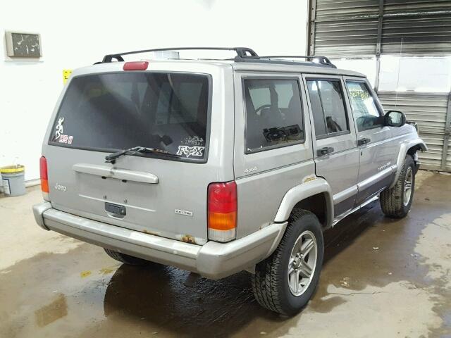 1J4FF58SXYL177073 - 2000 JEEP CHEROKEE C SILVER photo 4