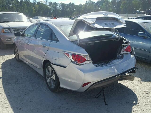 KMHEC4A46EA116094 - 2014 HYUNDAI SONATA HYB SILVER photo 3