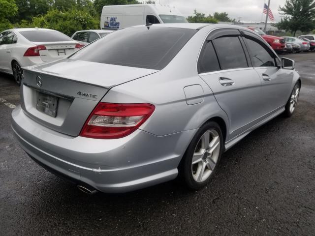 WDDGF8BB3BR134404 - 2011 MERCEDES-BENZ C 300 4MAT SILVER photo 4