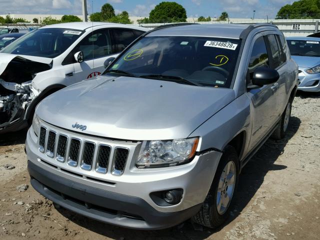 1C4NJCBA0DD272802 - 2013 JEEP COMPASS SP SILVER photo 2