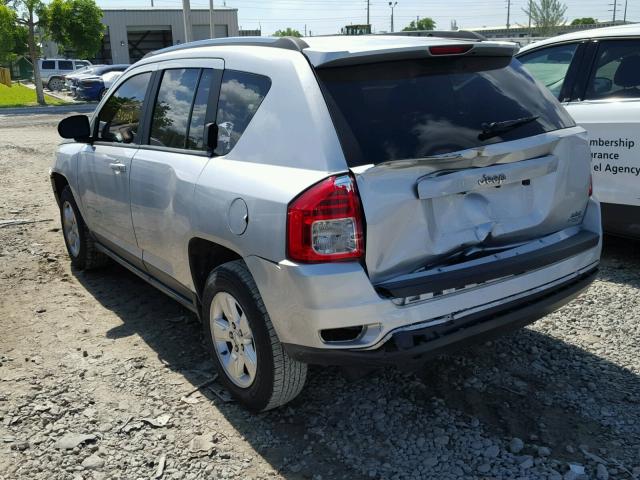 1C4NJCBA0DD272802 - 2013 JEEP COMPASS SP SILVER photo 3