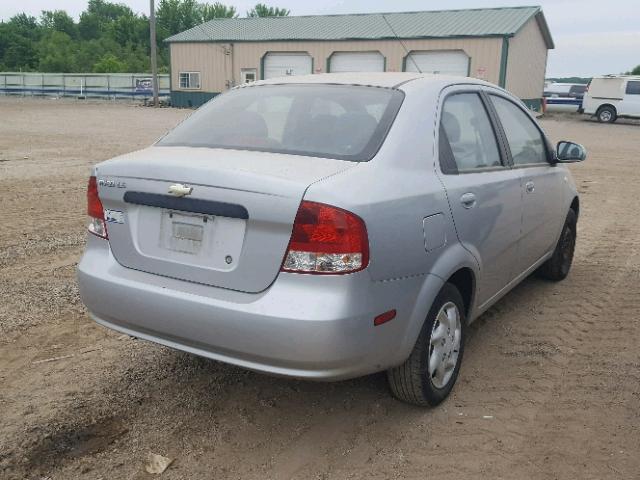 KL1TD56656B544928 - 2006 CHEVROLET AVEO BASE Gümüş foto 4