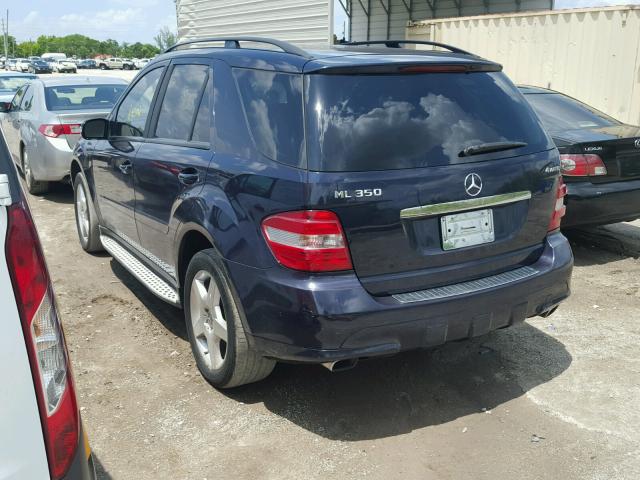 4JGBB86E47A157275 - 2007 MERCEDES-BENZ ML 350 BLUE photo 3