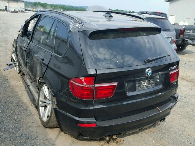 5YMGY0C52BLK26290 - 2011 BMW X5 M BLACK photo 3