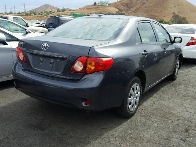 1NXBU4EE1AZ225378 - 2010 TOYOTA COROLLA GRAY photo 4