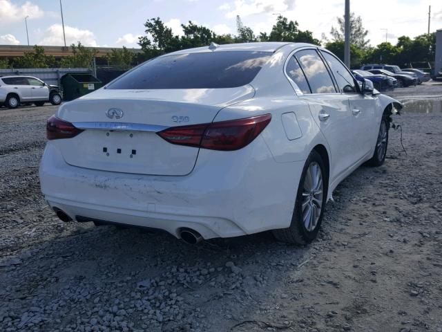 JN1EV7AP7JM360651 - 2018 INFINITI Q50 LUXE WHITE photo 4