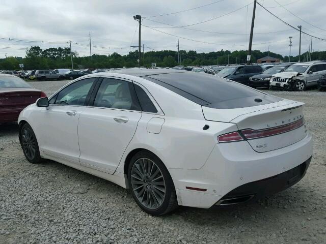 3LN6L2J96DR803035 - 2013 LINCOLN MKZ WHITE photo 3