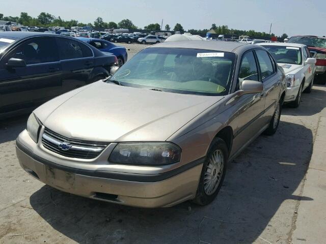 2G1WF55K519305235 - 2001 CHEVROLET IMPALA GOLD photo 2